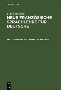 Produktbild: Erster oder theoretischer Theil