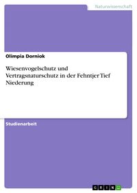 Produktbild: Wiesenvogelschutz und Vertragsnaturschutz in der Fehntjer Tief Niederung