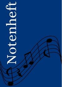 Produktbild: Notenheft: DIN A4 Notenlinienheft | 200 Seiten mit 12 Notenzeilen / Systeme pro Blatt | Papier 90g/m&sup2; | Musikheft mit Notenlinien