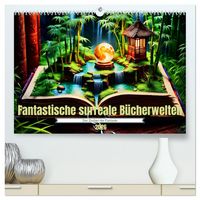 Produktbild: Fantastische surreale B&uuml;cherwelten (hochwertiger Premium Wandkalender 2026 DIN A2 quer), Kunstdruck in Hochglanz