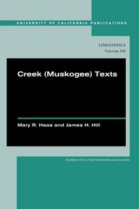 Produktbild: Creek (Muskogee) Texts