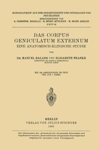 Produktbild: Das Corpus Geniculatum Externum Eine Anatomisch-Klinische Studie