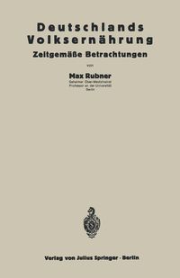 Produktbild: Deutschlands Volksern&auml;hrung