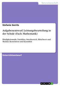 Produktbild: Aufgabenentwurf. Leistungsbeurteilung in der Schule (Fach: Mathematik)