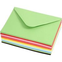 Produktbild: Creativ Company Farbige Briefumschl&auml;ge, Umschlaggr&ouml;&szlig;e 11,5x16 cm, 80 g, sortiert, 10x10 Stk
