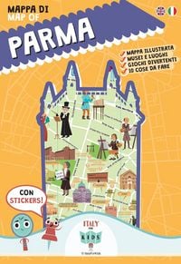 Produktbild: Mappa di Parma illustrata. Con adesivi
