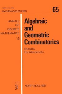 Produktbild: Algebraic and Geometric Combinatorics