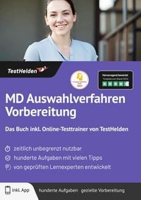 Produktbild: MD Auswahlverfahren Vorbereitung: Das Buch inkl. Online-Testtrainer von TestHelden |