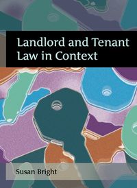 Produktbild: Bright, S: Landlord and Tenant Law in Context