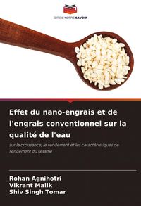 Produktbild: Effet du nano-engrais et de l'engrais conventionnel sur la qualit&eacute; de l'eau