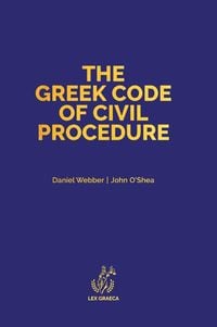 Produktbild: The Greek Code of Civil Procedure