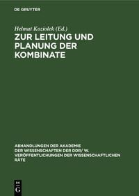 Produktbild: Zur Leitung und Planung der Kombinate