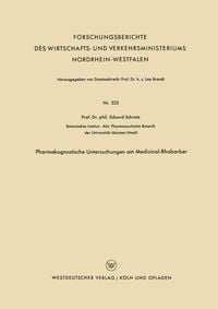 Produktbild: Pharmakognostische Untersuchungen am Medizinal-Rhabarber