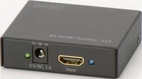 Produktbild: Digitus DS-46304 2 Port HDMI-Splitter 3D-Wiedergabe m&ouml;glich, Metallgeh&auml;use 4096 x 2160 Pixel Schwarz