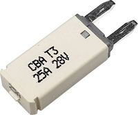 Produktbild: Hansor Circuit Breaker Mini, type 3. Manual Reset, 25A CBA3 Series 25A Sicherungsautomat Standard Flachsicherung 25 A Wei&szlig; 1 St.