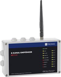 Produktbild: H-Tronic HT200E Funkempf&auml;nger 8-Kanal Frequenz 868.35 MHz, 869.05 MHz, 869.55 MHz 12 V Reichweite max. (im Freifeld) 200 m