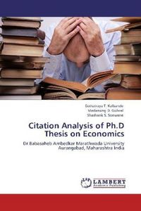 Produktbild: Kalbande, D: Citation Analysis of Ph.D Thesis on Economics