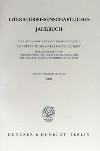 Produktbild: Literaturwissenschaftliches Jahrbuch.