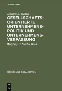 Produktbild: Gesellschaftsorientierte Unternehmenspolitik und Unternehmensverfassung