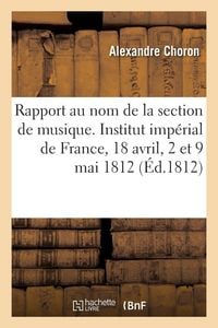 Produktbild: Rapport pr&eacute;sent&eacute; au nom de la section de musique