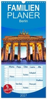 Produktbild: Familienplaner 2027 - Berlin mit 5 Spalten (Wandkalender, 21 x 45 cm) CALVENDO