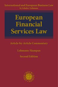 Produktbild: European Financial Services Law