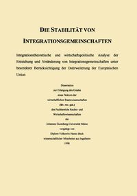 Produktbild: Die Stabilit&auml;t von Integrationsgemeinschaften