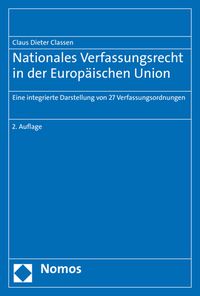 Produktbild: Nationales Verfassungsrecht in der Europ&auml;ischen Union