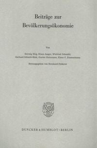 Produktbild: Beitr&auml;ge zur Bev&ouml;lkerungs&ouml;konomie.
