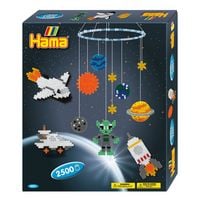Produktbild: Hama 3231 - Weltraumabenteuer Mobile, ca. 2500 B&uuml;gelperlen Midi mit Zubeh&ouml;r, Geschenkpackung