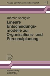 Produktbild: Lineare Entscheidungsmodelle zur Organisations- und Personalplanung