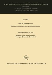 Produktbild: Fossile Sporae in situ