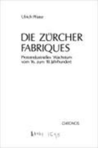 Produktbild: Die Z&uuml;rcher Fabriques