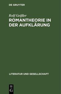 Produktbild: Romantheorie in der Aufkl&auml;rung