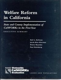 Produktbild: Welfare Reform in California