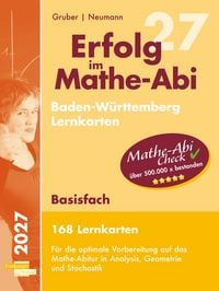 Produktbild: Erfolg im Mathe-Abi 2027, 168 Lernkarten Basisfach Allgemeinbildendes Gymnasium Baden-W&uuml;rttemberg