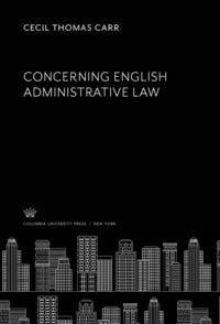 Produktbild: Concerning English Administrative Law