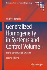 Produktbild: Generalized Homogeneity in Systems and Control Volume I