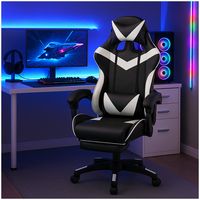 Produktbild: HTI-Living Krit racer gaming chair Schwarz-Wei&szlig; Krit racer gaming chair Schwarz-Wei&szlig;