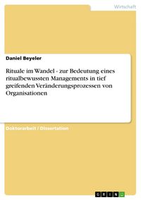 Produktbild: Rituale im Wandel - zur Bedeutung eines ritualbewussten Managements