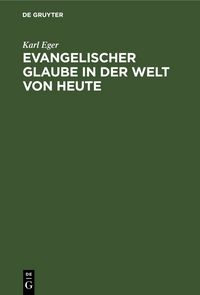 Produktbild: Evangelischer Glaube in der Welt von heute