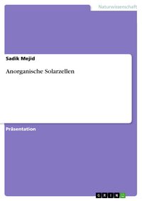 Produktbild: Anorganische Solarzellen
