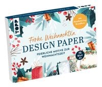Produktbild: Design Paper A5 Frohe Weihnachten. Mit Handlettering-Grundkurs