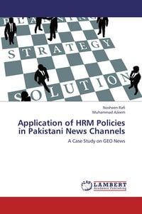 Produktbild: Application of HRM Policies in Pakistani News Channels