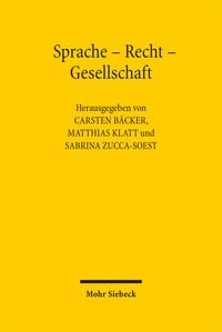 Produktbild: Sprache - Recht - Gesellschaft