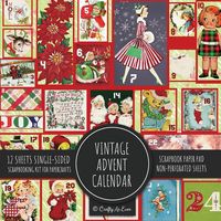 Produktbild: Vintage Advent Calendar Scrapbook Paper Pad