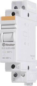 Produktbild: Finder 22.21.8.024.4000 Industrierelais Nennspannung: 24 V/AC Schaltstrom (max.): 20 A 1 Schlie&szlig;er 1 St.