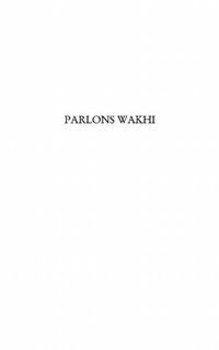 Produktbild: Parlons wakhi - culture et langue du peuple wakhi - pakistan