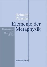 Produktbild: Helmuth Plessner, Elemente der Metaphysik
