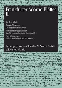 Produktbild: Frankfurter Adorno Bl&auml;tter II